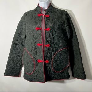 Vintage! Quilted Lightweight Jacket Coat Kimono Asian Inspired MINT Condition!